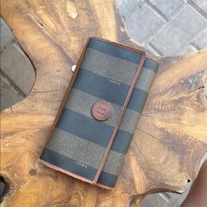 Vintage Fendi Classic Striped Wallet for Men or Women